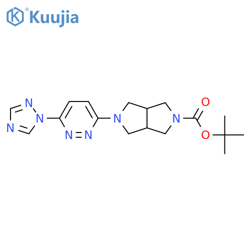 tert-butyl 5-(6-(1h-1,2,4-triazol-1-yl)pyridazin-3-yl)hexahydropyrrolo3,4-cpyrrole-2(1h)-carboxylate structure