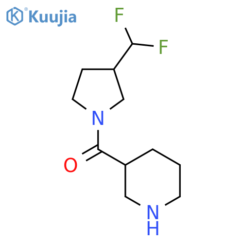 (3-(Difluoromethyl)pyrrolidin-1-yl)(piperidin-3-yl)methanone structure