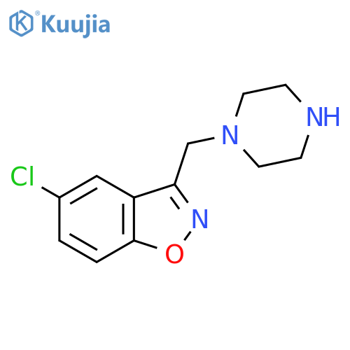 5-Chloro-3-(piperazin-1-ylmethyl)benzo[d]isoxazole structure