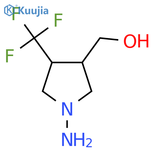 (1-Amino-4-(trifluoromethyl)pyrrolidin-3-yl)methanol structure
