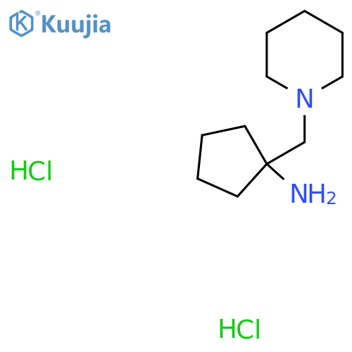 1-(Piperidin-1-ylmethyl)cyclopentan-1-amine dihydrochloride structure