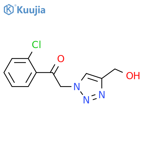 1-(2-chlorophenyl)-2-(4-(hydroxymethyl)-1H-1,2,3-triazol-1-yl)ethan-1-one structure