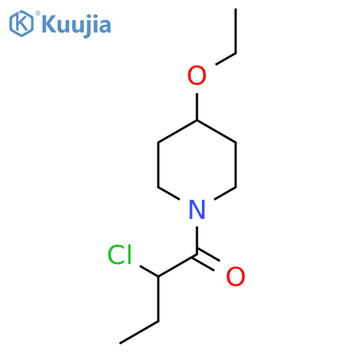 2-Chloro-1-(4-ethoxypiperidin-1-yl)butan-1-one structure