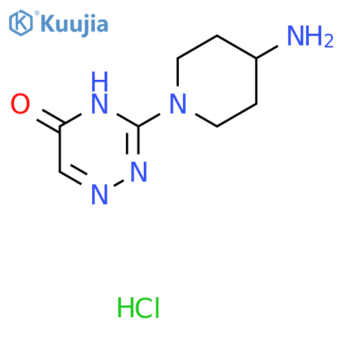 3-(4-Aminopiperidin-1-yl)-1,2,4-triazin-5(4H)-one hydrochloride structure