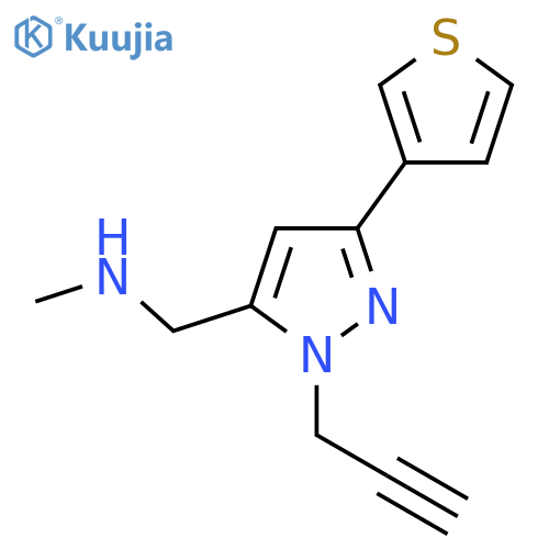 N-Methyl-1-(1-(prop-2-yn-1-yl)-3-(thiophen-3-yl)-1H-pyrazol-5-yl)methanamine structure