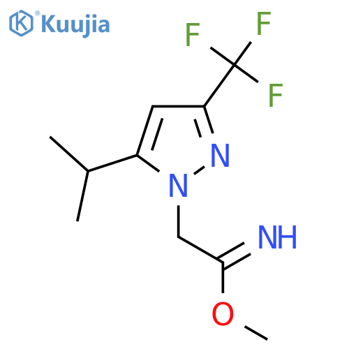 methyl 2-(5-isopropyl-3-(trifluoromethyl)-1H-pyrazol-1-yl)acetimidate structure