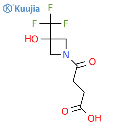 4-(3-Hydroxy-3-(trifluoromethyl)azetidin-1-yl)-4-oxobutanoic acid structure