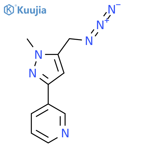 3-(5-(Azidomethyl)-1-methyl-1H-pyrazol-3-yl)pyridine structure