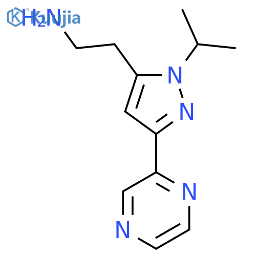 2-(1-isopropyl-3-(pyrazin-2-yl)-1H-pyrazol-5-yl)ethan-1-amine structure