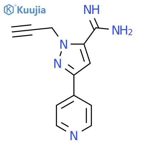 1-(Prop-2-yn-1-yl)-3-(pyridin-4-yl)-1H-pyrazole-5-carboximidamide structure
