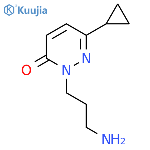 2-(3-Aminopropyl)-6-cyclopropyl-2,3-dihydropyridazin-3-one structure