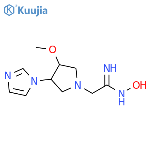 (Z)-2-(3-(1H-imidazol-1-yl)-4-methoxypyrrolidin-1-yl)-N'-hydroxyacetimidamide structure