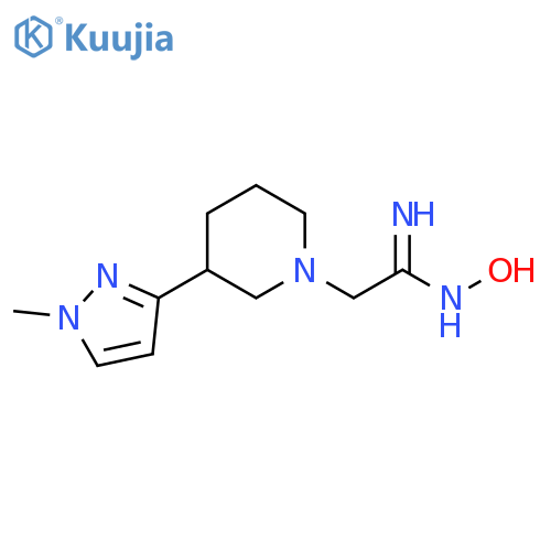 (Z)-N'-hydroxy-2-(3-(1-methyl-1H-pyrazol-3-yl)piperidin-1-yl)acetimidamide structure