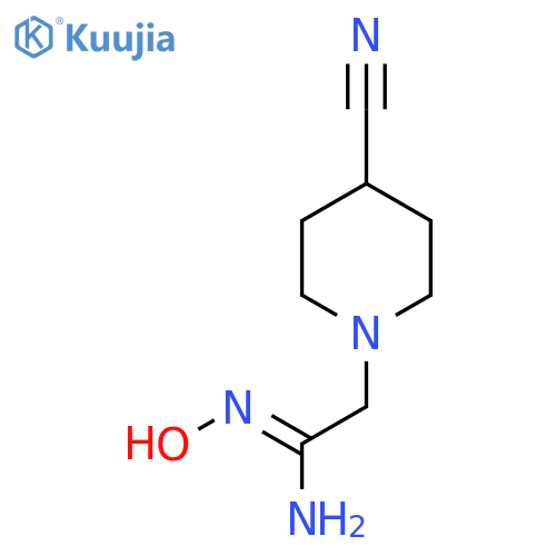 (Z)-2-(4-Cyanopiperidin-1-yl)-N'-hydroxyacetimidamide structure