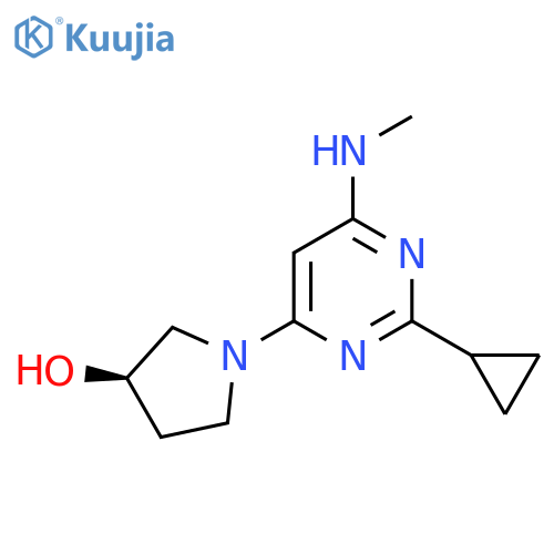 (R)-1-(2-Cyclopropyl-6-(methylamino)pyrimidin-4-yl)pyrrolidin-3-ol structure