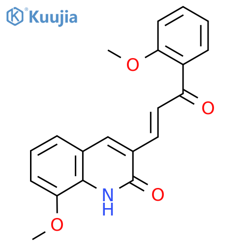 8-Methoxy-3-(1E)-3-(2-methoxyphenyl)-3-oxo-1-propen-1-yl-2(1H)-quinolinone structure