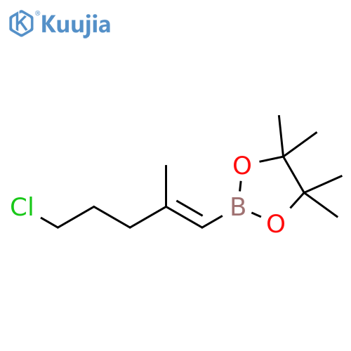 1,3,2-Dioxaborolane, 2-[(1E)-5-chloro-2-methyl-1-penten-1-yl]-4,4,5,5-tetramethyl- structure