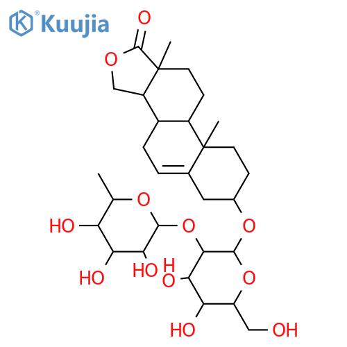 3-Hydroxy-16-oxaandrost-5-en-17-one; 3β-form, 3-O-[α-L-Rhamnopyranosyl-(1→2)-β-D-glucopyranoside] structure