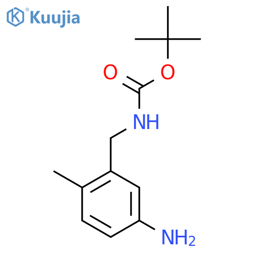 tert-butyl N-[(5-amino-2-methylphenyl)methyl]carbamate structure