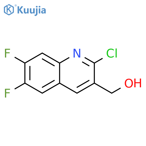 3-Quinolinemethanol,2-chloro-6,7-difluoro- structure