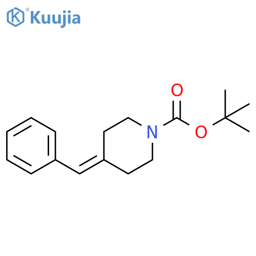 1-Piperidinecarboxylic acid, 4-(phenylmethylene)-, 1,1-dimethylethyl ester structure