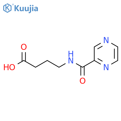 4-[(Pyrazin-2-ylcarbonyl)amino]butanoic acid structure
