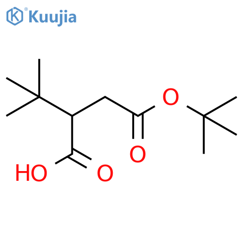 (2s)-3,3-dimethyl-2-{2-[(2-methyl-2-propanyl)oxy]-2-oxoethyl}buta Noic Acid structure
