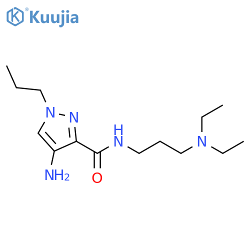 4-amino-N-[3-(diethylamino)propyl]-1-propyl-1H-pyrazole-3-carboxamide structure