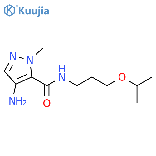 1H-Pyrazole-5-carboxamide, 4-amino-1-methyl-N-[3-(1-methylethoxy)propyl]- structure