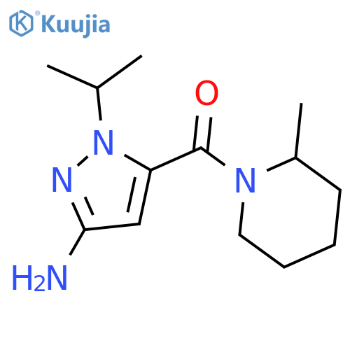 1-isopropyl-5-[(2-methylpiperidin-1-yl)carbonyl]-1H-pyrazol-3-amine structure