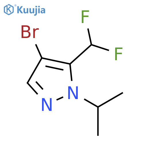 4-bromo-5-(difluoromethyl)-1-isopropyl-1H-pyrazole structure