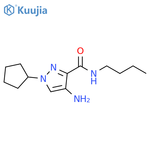 4-amino-N-butyl-1-cyclopentyl-1H-pyrazole-3-carboxamide structure