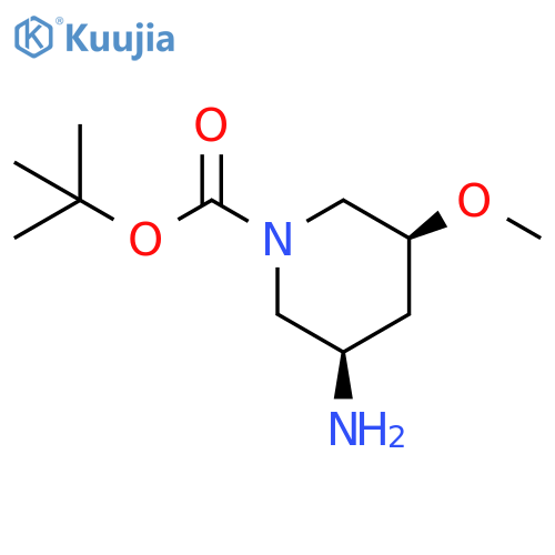 tert-butyl (3R,5S)-3-amino-5-methoxypiperidine-1-carboxylate structure
