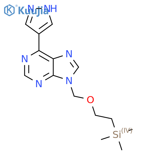 6-(1H-Pyrazol-4-yl)-9-((2-(trimethylsilyl)ethoxy)methyl)-9H-purine structure