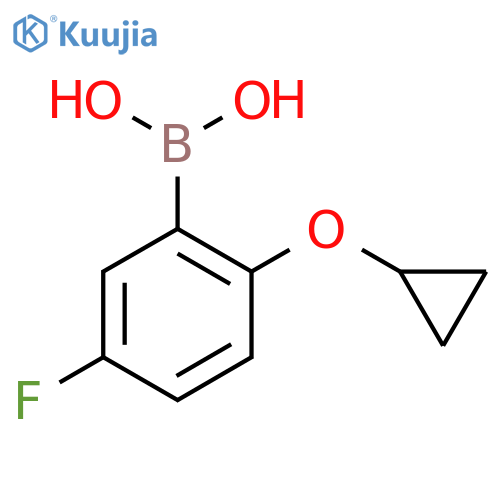 B-[2-(Cyclopropyloxy)-5-fluorophenyl]boronic acid structure