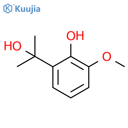 2-(2-hydroxypropan-2-yl)-6-methoxyphenol structure