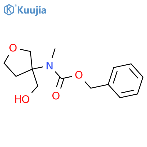 benzyl N-[3-(hydroxymethyl)oxolan-3-yl]-N-methylcarbamate structure