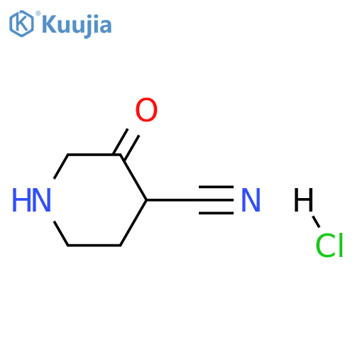 3-oxopiperidine-4-carbonitrile;hydrochloride structure