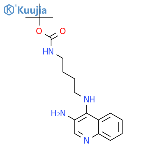 Carbamic acid, [4-[(3-amino-4-quinolinyl)amino]butyl]-,1,1-dimethylethyl ester structure