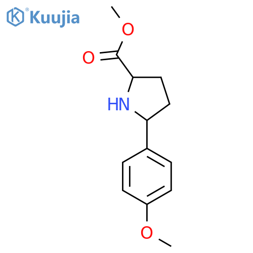 methyl 5-(4-methoxyphenyl)pyrrolidine-2-carboxylate structure