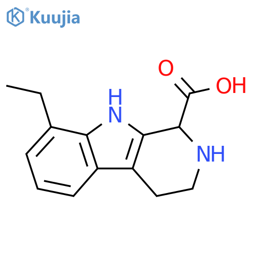 8-ethyl-1H,2H,3H,4H,9H-pyrido[3,4-b]indole-1-carboxylic acid structure