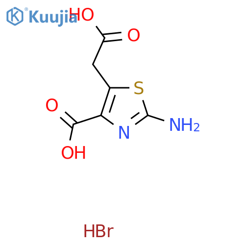 2-Amino-5-(carboxymethyl)-1,3-thiazole-4-carboxylic acid hydrobromide structure