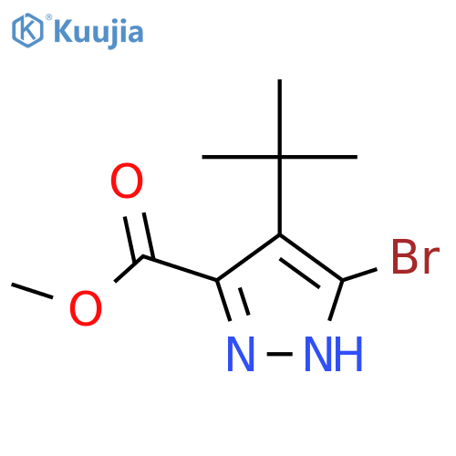 methyl 3-bromo-4-tert-butyl-1H-pyrazole-5-carboxylate structure