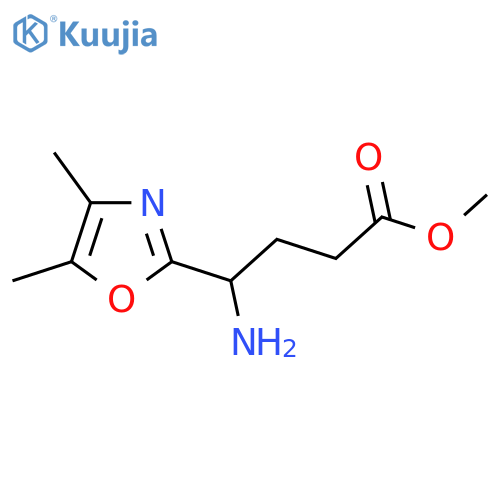 methyl 4-amino-4-(dimethyl-1,3-oxazol-2-yl)butanoate structure