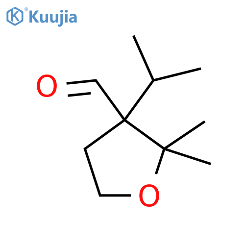 2,2-dimethyl-3-(propan-2-yl)oxolane-3-carbaldehyde structure