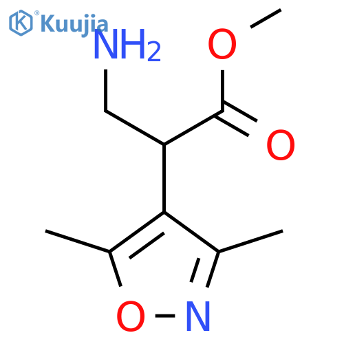 methyl 3-amino-2-(dimethyl-1,2-oxazol-4-yl)propanoate structure