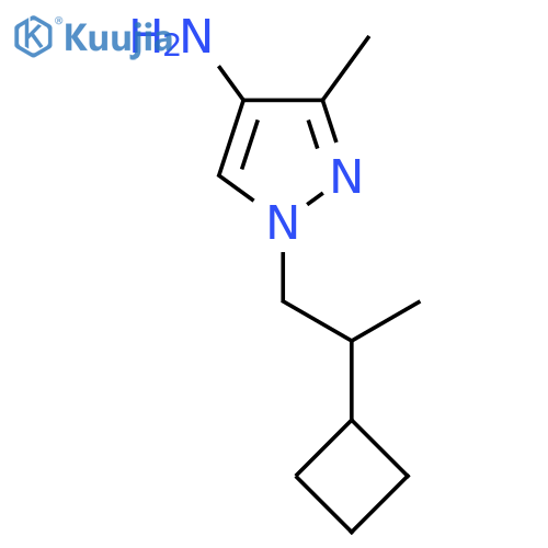 1-(2-cyclobutylpropyl)-3-methyl-1H-pyrazol-4-amine structure