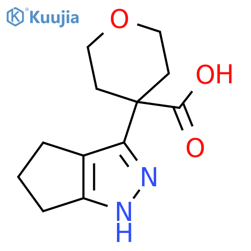 4-{1H,4H,5H,6H-cyclopentacpyrazol-3-yl}oxane-4-carboxylic acid structure