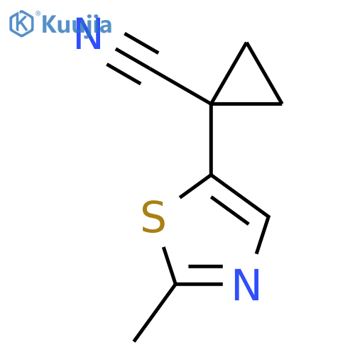 1-(2-methyl-1,3-thiazol-5-yl)cyclopropane-1-carbonitrile structure