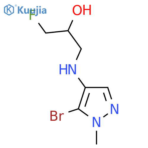 1-(5-bromo-1-methyl-1H-pyrazol-4-yl)amino-3-fluoropropan-2-ol structure